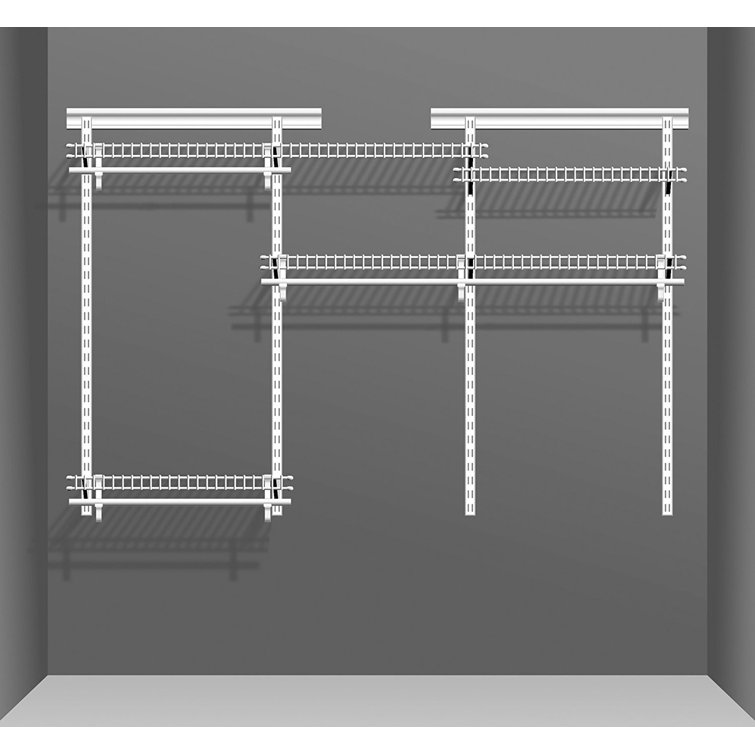ClosetMaid 4 Shelf Adjustable ShelfTrack Wardrobe Shelving & Clothes